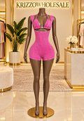 Front view on fashion mannequin in an imagined Krizzowholesale showroom