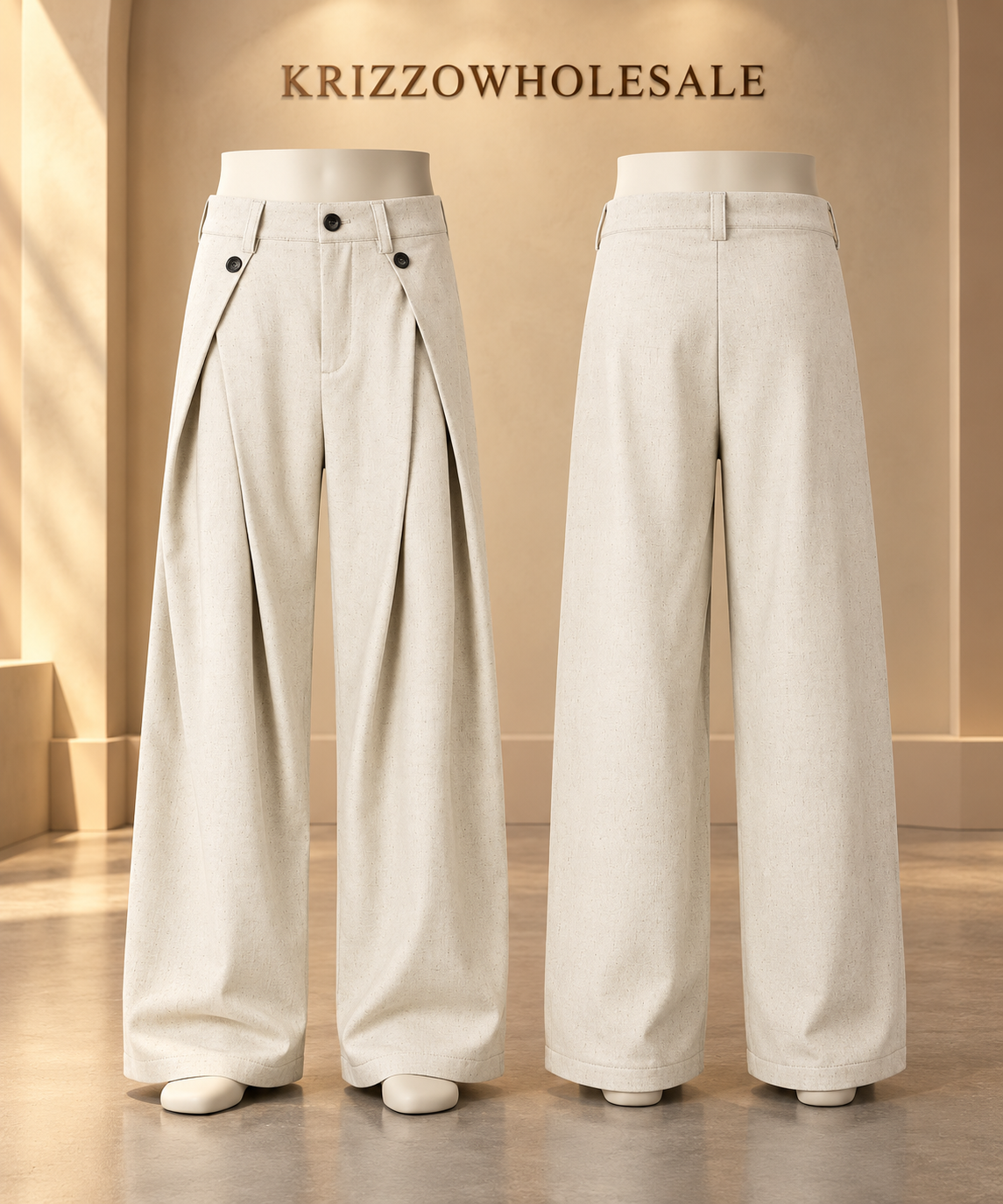 apricot pants mannequin — Apricot pants are item for sale; other garments sold separately