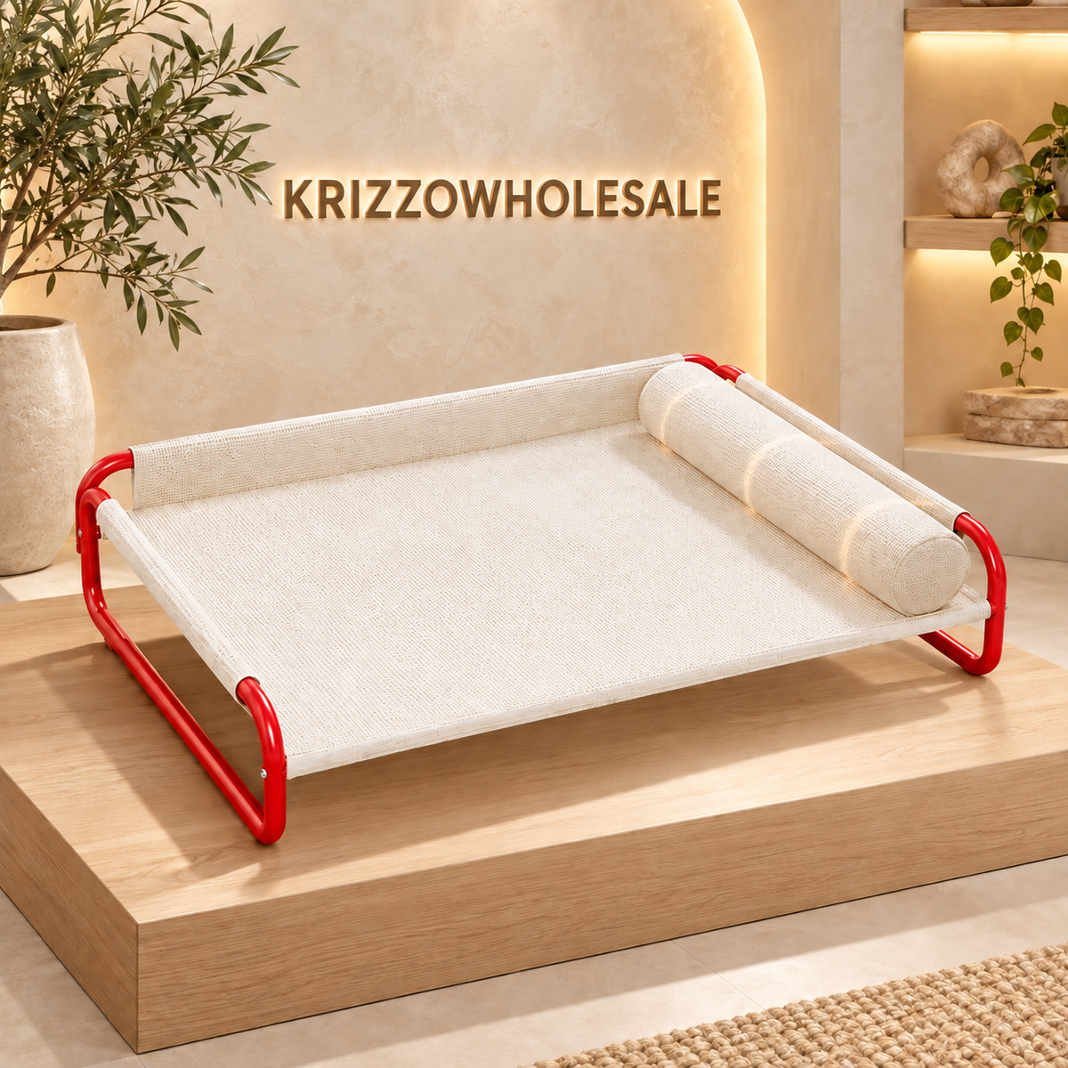 Raised pet cot in Krizzowholesale store display