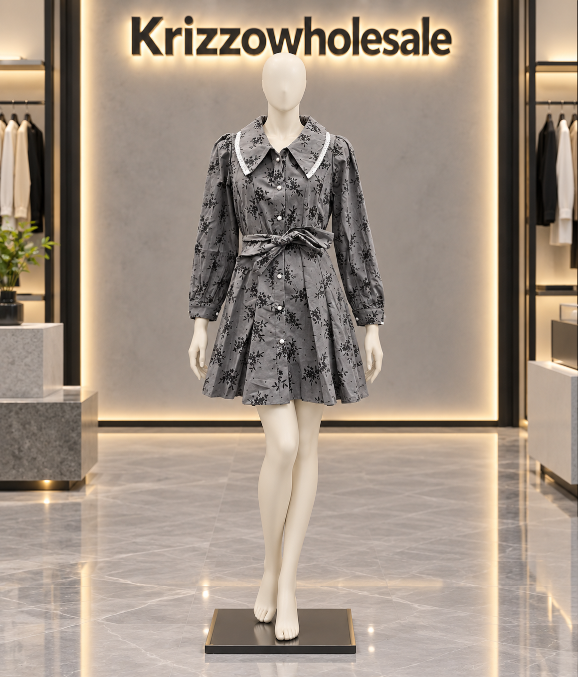 Krizzowholesale gray mannequin dress view