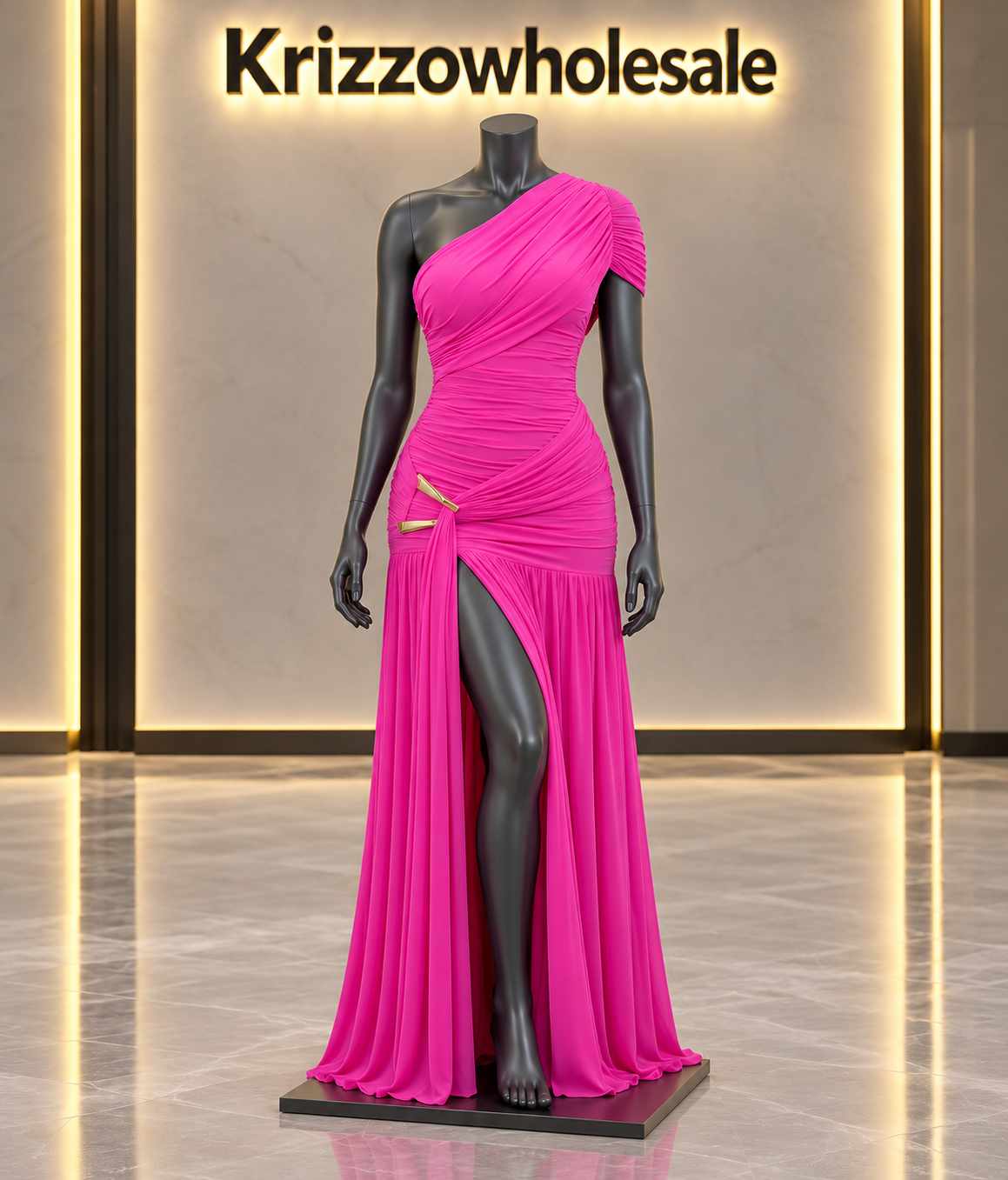 Krizzowholesale pink mannequin dress view